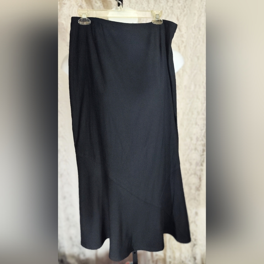 White Stag Rich Black A-Line Maxi Boot Skirt